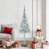 vidaXL Božično drevo med 150 LED z stojalom Bela 150 cm PE in jeklo | Shoptok.si