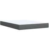 vidaXL Box spring postelja z vzmetnico temno siva 140x200 cm blago | Shoptok.si