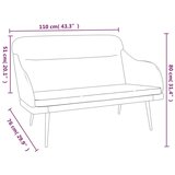 vidaXL Klupa ružičasta 110 x 76 x 80 cm baršunasta | shoptok.hr