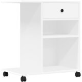  Stalak za pisač s kotačima bijeli 60 x 40 x 68,5 cm | shoptok.hr