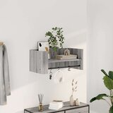 vidaXL Stenska polica siva sonoma 70,5x35x30,5 cm inženirski les | Shoptok.si