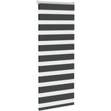 vidaXL Zavjesa zebra crna 65x150 cm širina tkanine 60,9 cm poliester | shoptok.hr