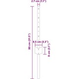  Stup za ogradu 22 pcs Srebrno 80 cm Čelik | shoptok.hr