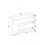 Hanah home kuhinjska polica knerr oak | ePonuda.com