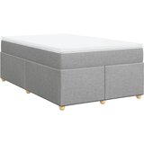 vidaXL Box spring postelja z vzmetnico svetlo siva 120x200 cm blago, (21305806) Cene