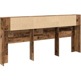  Glava kreveta s ormarićem Staro drvo 220 x 18,5 x 102,5 cm | shoptok.hr