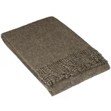 LANZARETTI smeđi vuneni prekrivač Premium, 140 x 200 cm