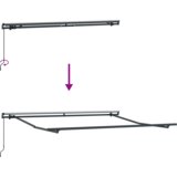 Ručna Retraktilna tenda Črna 350 x 250 cm Poliester in jeklo | Shoptok.si