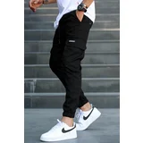 Madmext Black Cargo Pocket Jogger Pants 5437