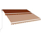  Samodejno zložljiva tenda 400x300 cm oranžna in rjava, (20610568) | Shoptok.si