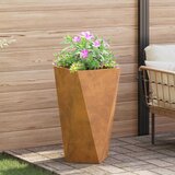 vidaXL Cvetlično korito Rjav 40 x 40 x 75 cm Vremensko odporno jeklo | Shoptok.si
