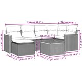  7-dijelni set vrtnih sofa sivi od poliratana | shoptok.hr
