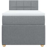 vidaXL Krevet s oprugama i madracem svjetlosivi 100x200 cm od tkanine | shoptok.hr