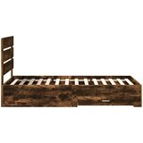  Krevetna konstrukcija Dimljeni hrast i srebrna 75 x 190 cm | shoptok.hr