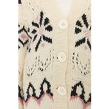 Trendyol Ecru Soft Textured V Neck Patterned Knitwear Knitwear Cardigan | Eponuda.ba
