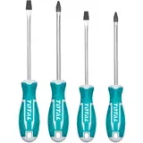 4-dijelni set odvijača, CRV/ SL5.5X100mm/SL6.5X150mm/ PH1X100mm/ PH2X150mm (THT250604)