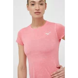 Mizuno Kratka majica za tek Impulse Core roza barva