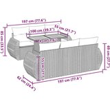  Vrtna garnitura - 7-dijelni set vrtnih sofa sivi od poliratana - Siva 1 | shoptok.hr