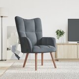 The Living Store Stol za sproščanje temno siv žamet - Stol Za Sproščanje, (21420538) Cene