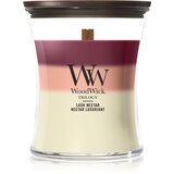 WoodWick Trilogy Lush Nectar dišeča sveča z lesenim stenjem 275 g | Shoptok.si