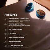 Lelo Tiani Duo - silikonski vibrator za par (plavi) | shoptok.hr