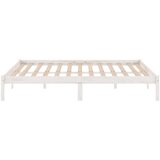  Posteljni okvir bel iz trdnega lesa 150x200 cm 5FT, (20788446) | Shoptok.si