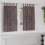 vidaXL Plišaste zavese 2 kosa z obročki Rjava 140x140 cm | Shoptok.si