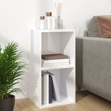  Kutija za pohranu vinilnih ploča sjajna bijela 71x34x36 cm drvo | shoptok.hr