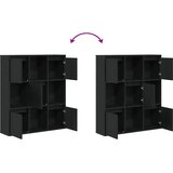  Regal za knjige crni hrasta 89x24x101,5cm od konstruiranog drva | Eponuda.com