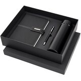  Poklon set notes 14 × 21 cm, termos boca 400 ml i metalna kemijska olovka, crni Cijene