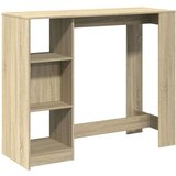 vidaXL Barska miza s policami sonoma hrast 124x46x103,5 cm inž. les | Shoptok.si