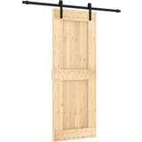  Klizna vrata s priborom za montažu 80 x 210 cm masivna borovina | shoptok.hr