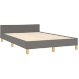 vidaXL Posteljni okvir z vzglavjem temno siv 120x190 cm tkanina | Shoptok.si