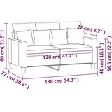 vidaXL Dvosed taupe 120 cm blago | Shoptok.si