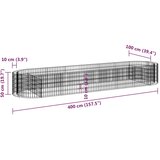  Gabionska povišena gredica od pocinčanog željeza 400x100x50 cm | Eponuda.com