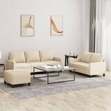  3-dijelni set sofa s jastucima krem od tkanine | shoptok.hr