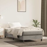  Madrac s oprugama srednje tvrdoće svjetlosivi 100x210x20 cm baršunasti | shoptok.hr