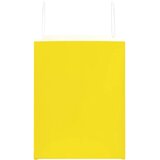  Papirnate vrećice 250 kom s ručkama žute 32x22x28 cm | Eponuda.com