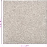  Tepih 20 pcs Svijetla bež 50 x 50 cm 100% Polipropilen | Eponuda.com