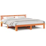  Konstrukcija postelje Rjava 180 x 200 cm Trden borov les, (5000022743) | Shoptok.si