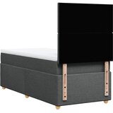  Krevet s oprugama i madracem tamnosivi 100 x 200 cm od tkanine | shoptok.hr