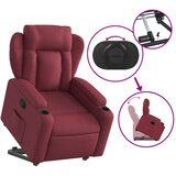  Naslonjač na podizanje od tkanine crvena boja vina | shoptok.hr