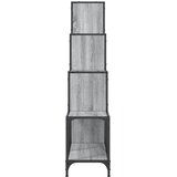  Regal za knjige siva boja hrasta 122x30x132 cm od drva i metala | shoptok.hr