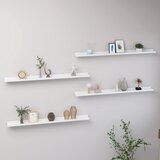 vidaXL Zidne police 4 kom bijele 100 x 9 x 3 cm Cijene