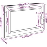  Okno za klet RISOR 90 x 60 cm PVC in steklo Bela, (5000215200) | Shoptok.si