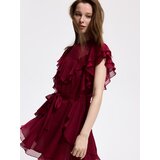 Reserved Mini haljina s volanima - boja kestena | shoptok.hr