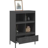  Visoka komoda crna 68 x 39 x 101,5 cm od čelika | shoptok.hr