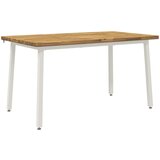  140 x 70 x 75 cm Čvrsto drvo akacije Prirodna i kava Pravokutni | shoptok.hr