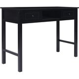  Radni stol crni 108 x 45 x 76 cm od masivnog drva paulovnije | shoptok.hr
