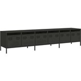 vidaXL TV ormarić crni 202x39x43,5 cm hladno valjani čelik | shoptok.hr